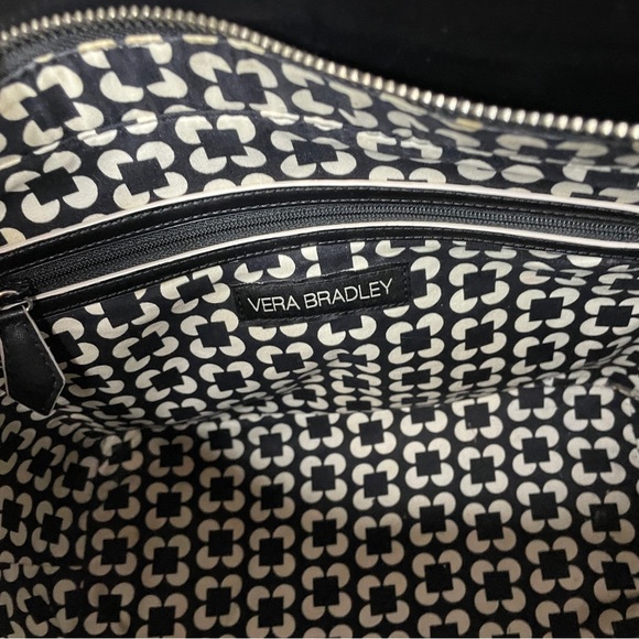 Vera Bradley Bags Vera Bradley Black Vegan Leather Tote Handbag